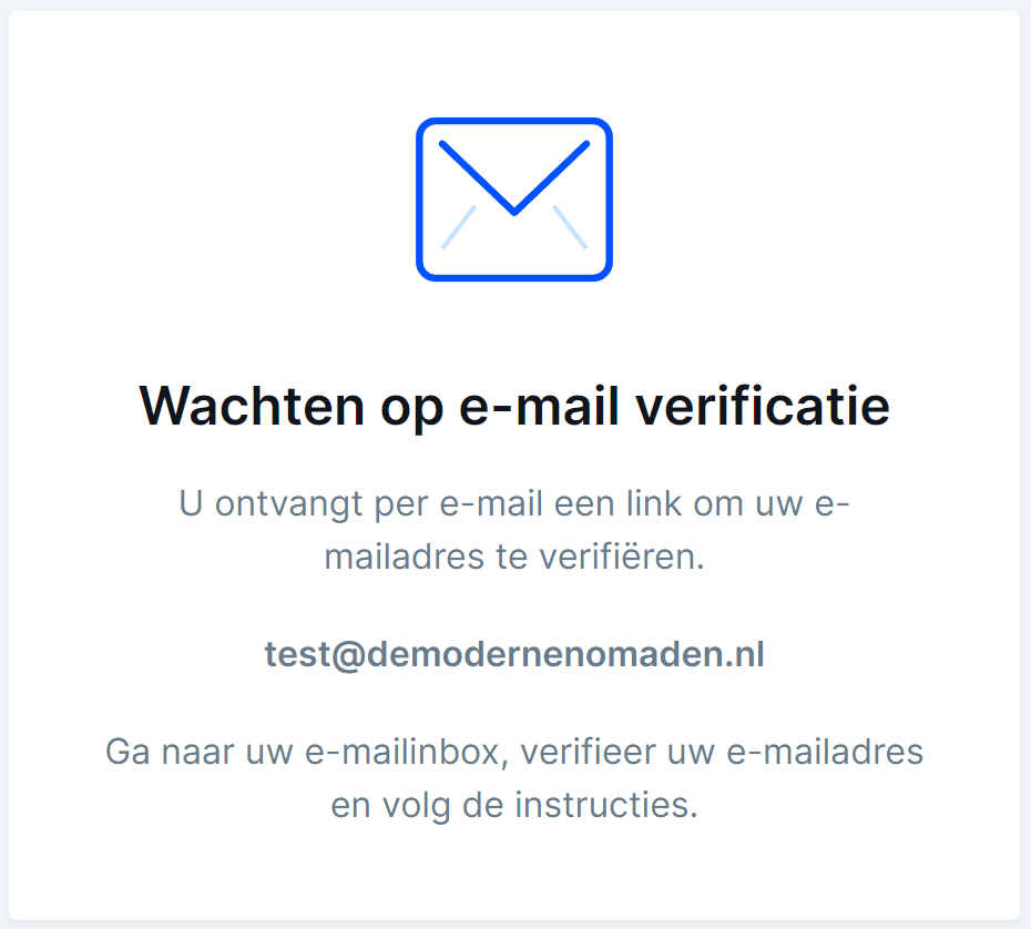 E-mail verifiëren Bitvavo account