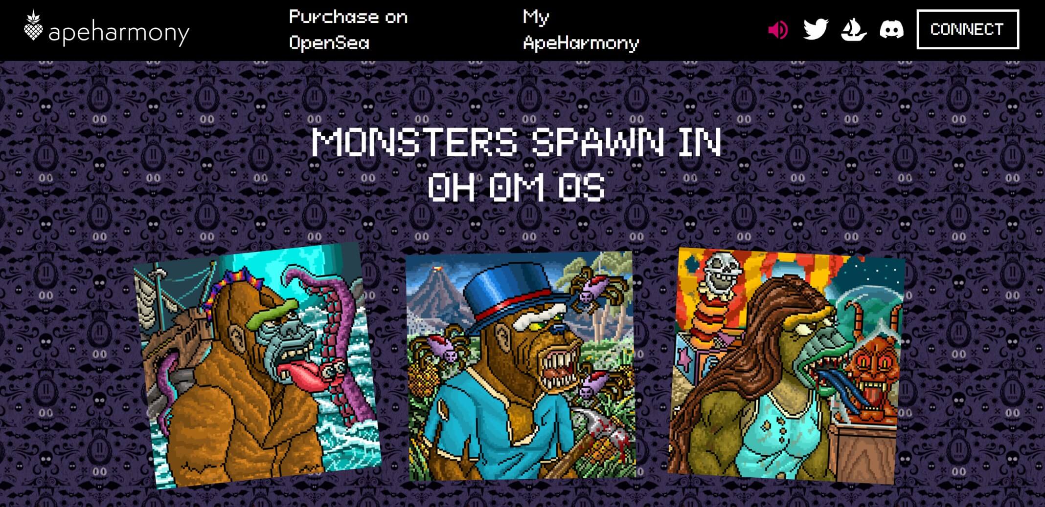 Ape Harmony Monster Club NFT Website Ape Harmony Monster Club NFT Website