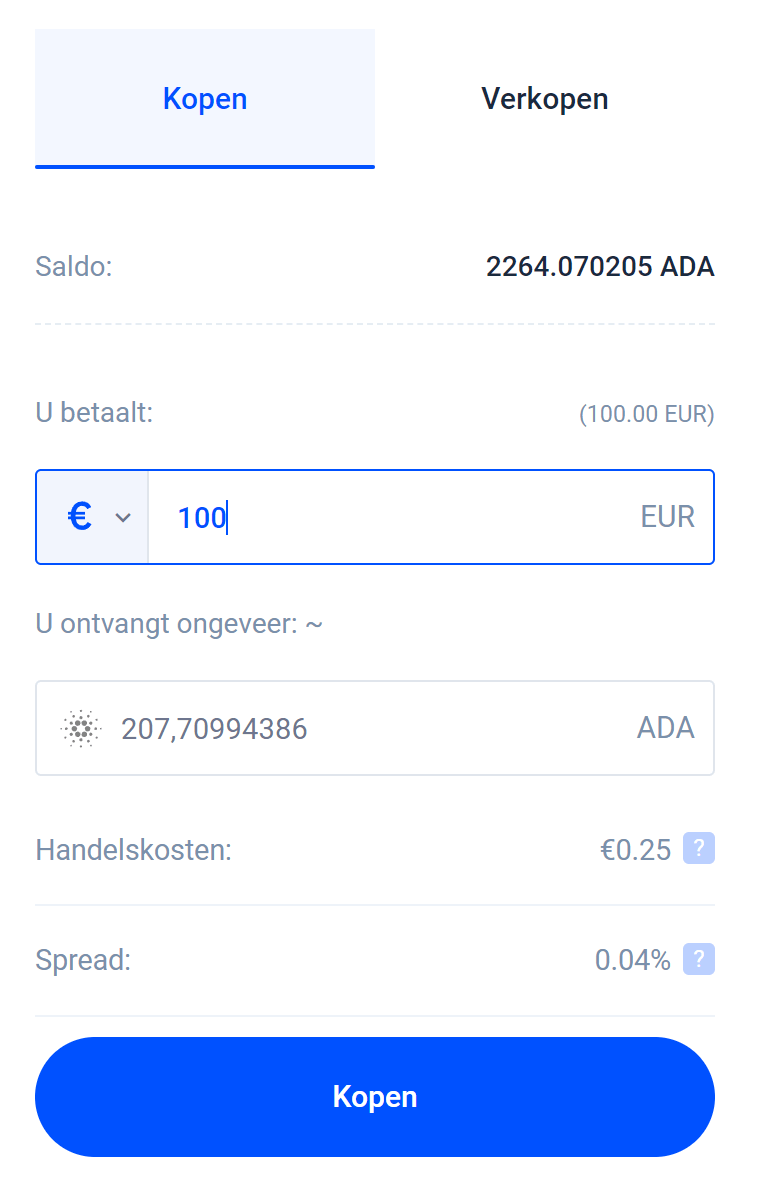 Crypto kopen met bancontact op Bitvavo