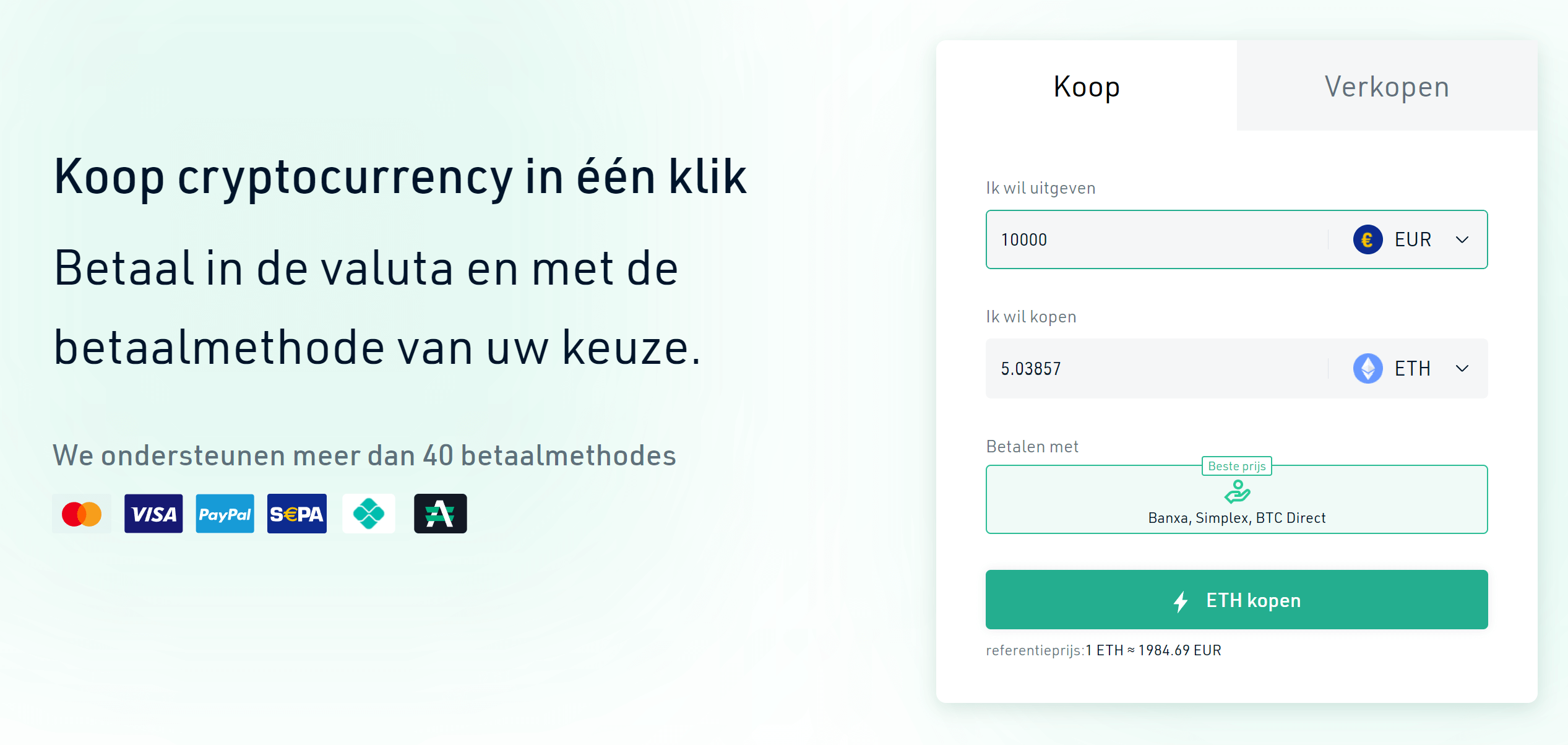 Ethereum kopen op Kucoin