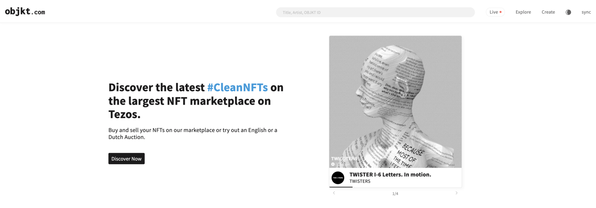 Objkt NFT marktplaats Objkt NFT marktplaats