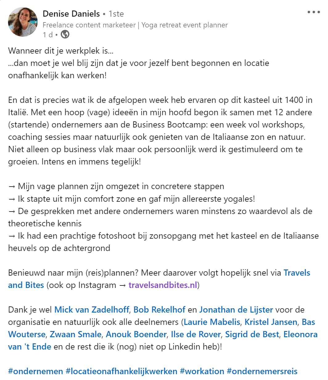 Review-bericht-denise Review Denise Business Bootcamp