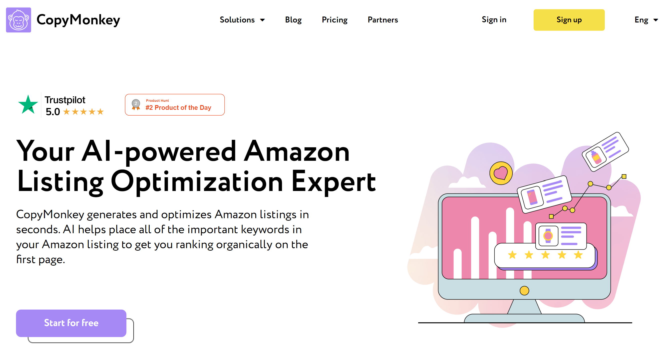 Copymonkey AI tool voor webshop listings