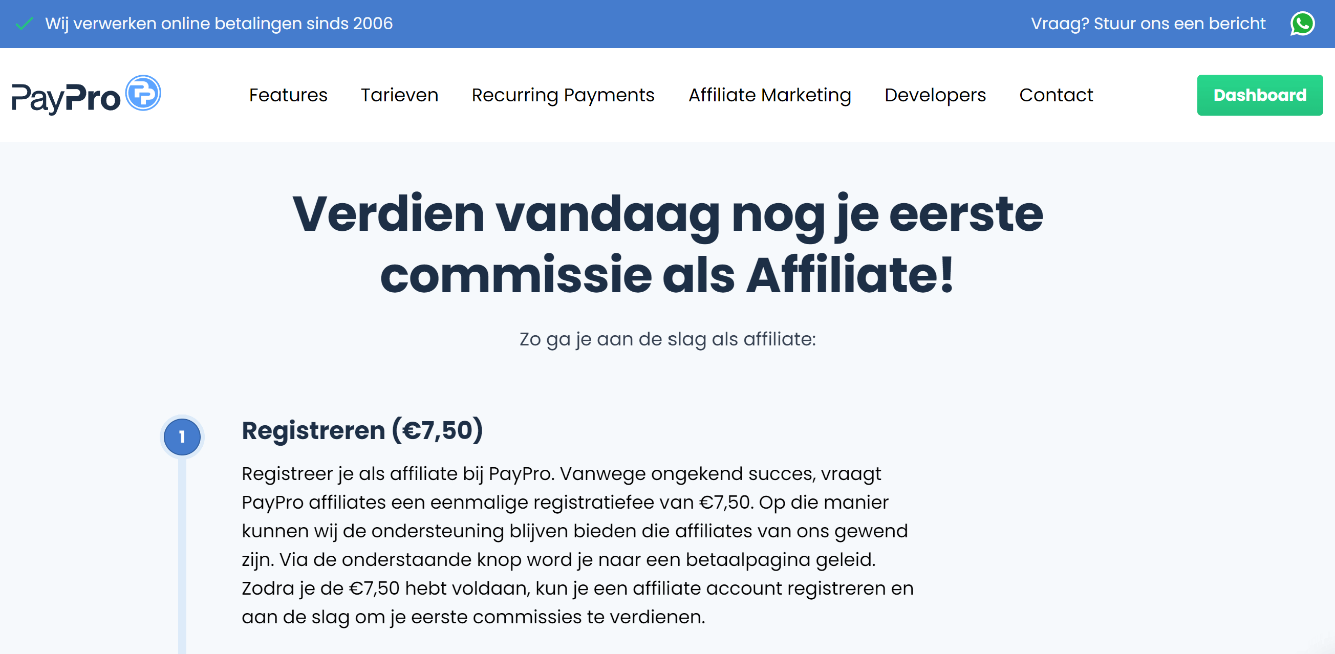 Paypro Affiliate Programma