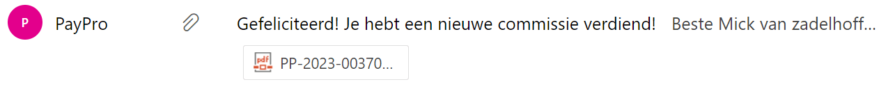 PayPro Nieuwe Commissie