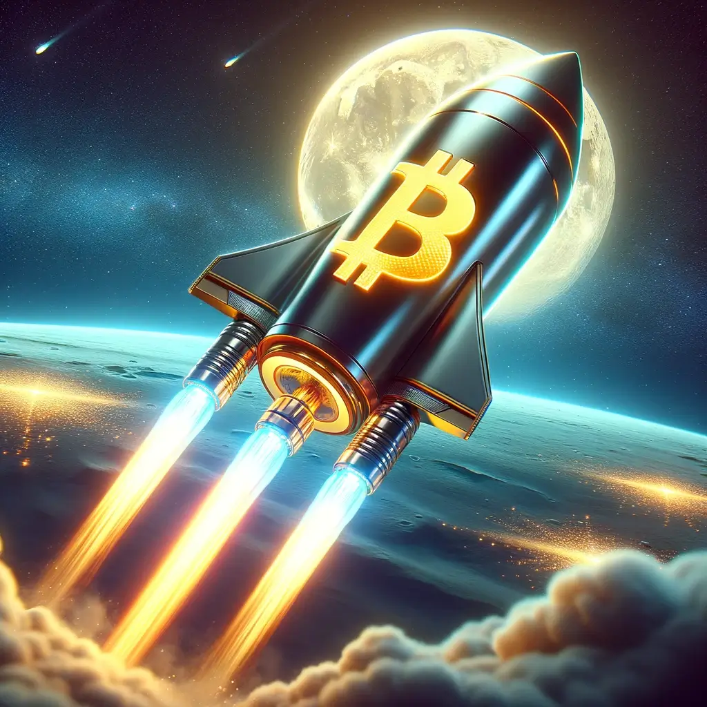 bitcoin-logo-to-the-moon-rocket-finst-crypto-exchange
